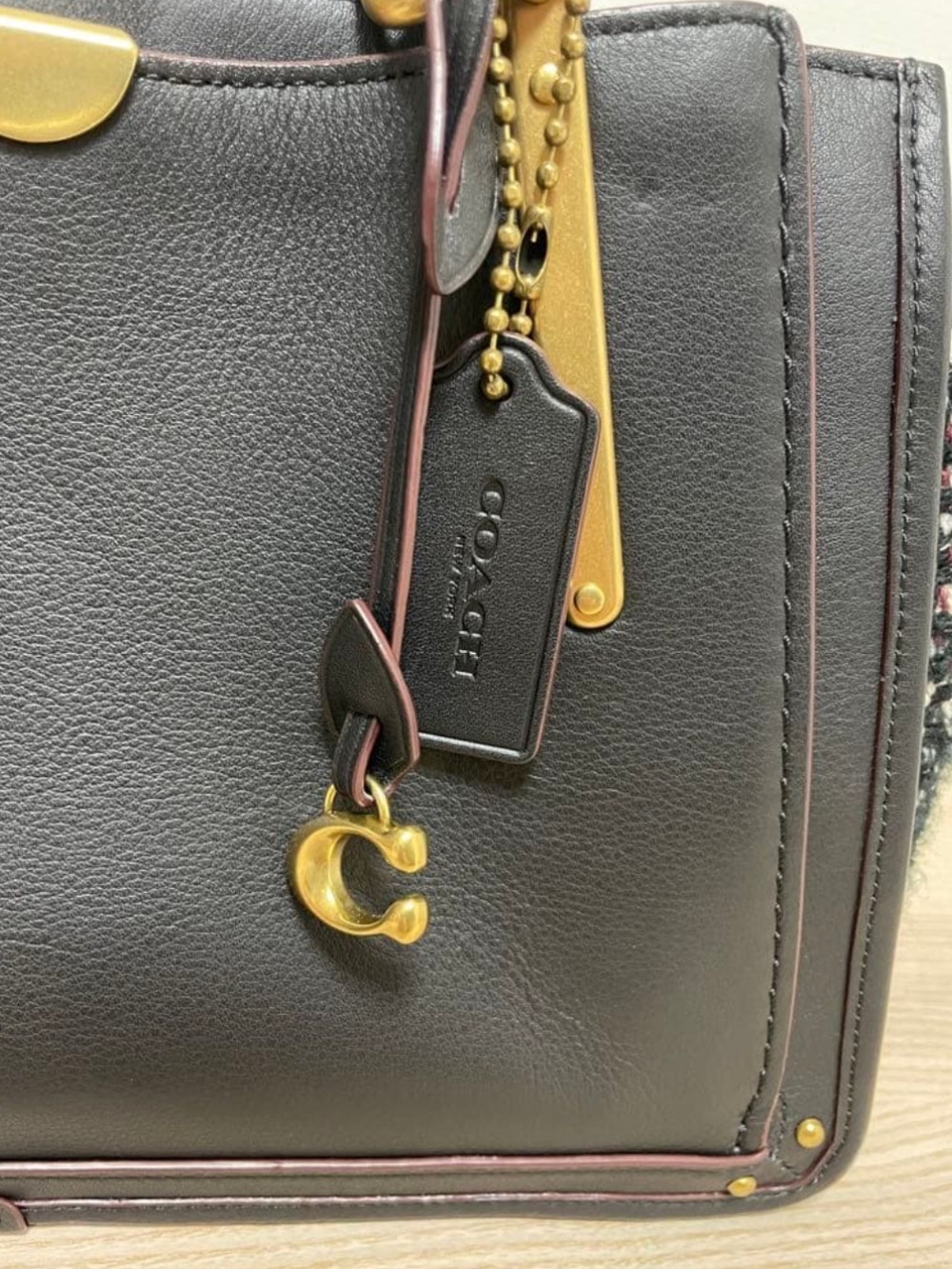 Coach Dreamer 24 Leather Tweed Satchel EUC (no crossbody) - Picture 3 of 13
